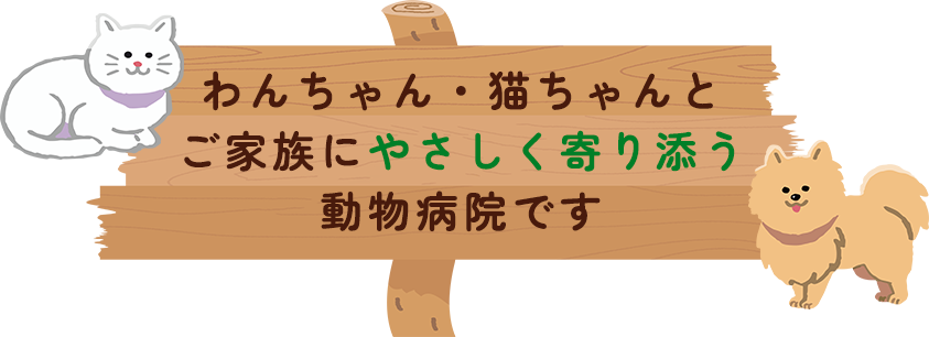 ペットとご家族に、やさしく寄り添う動物病院です